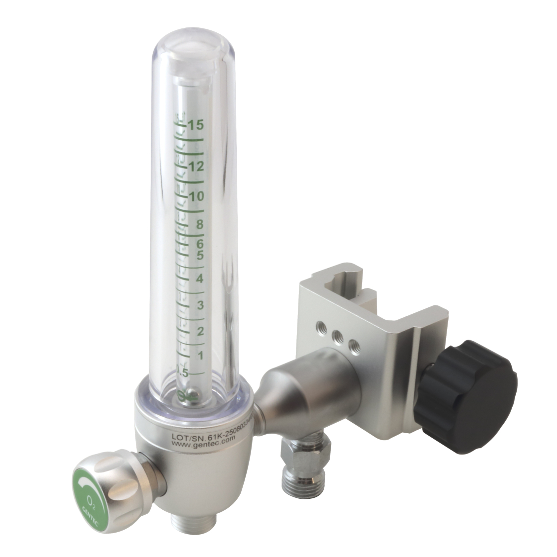 Clamp with flowmeter and fitting